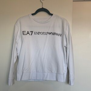 Emporio Armani White Logo Sweatshirt and Pants set